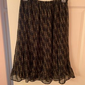 Black and brown flowy skirt